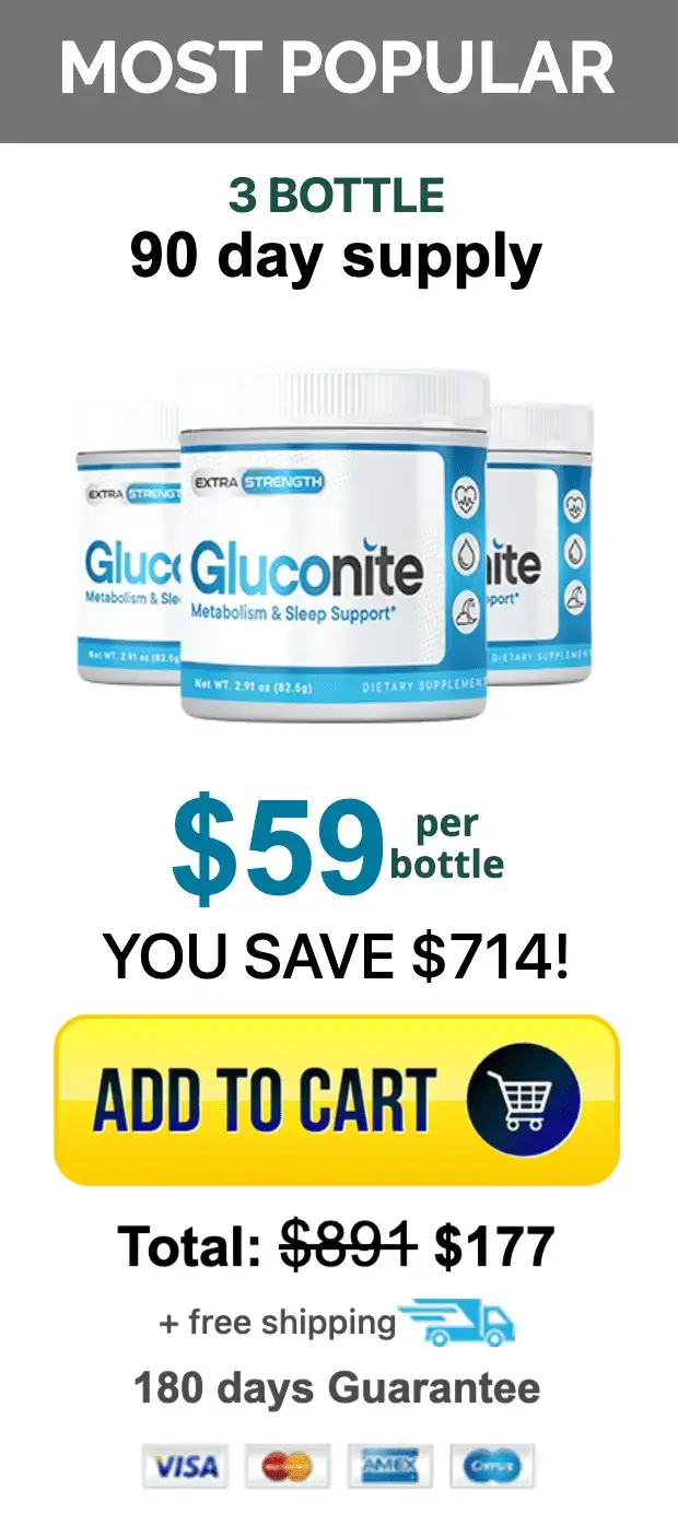 GlucoNite - 3 Bottles